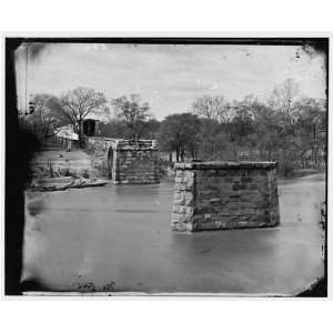   ,Virginia. Ruins of Richmond,Danville Railroad Bridge