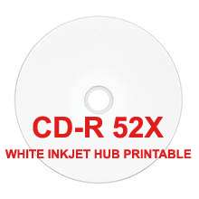 400 HIGH QUALITY 52X INKJET WHITE PRINTABLE BLANK CD R  