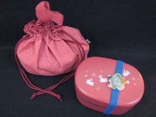 Japanese Bunny Bento Box Lunchbox 560ml + Usagi Bag JPN  