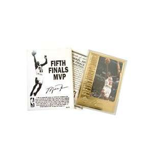   Jordan Career Gold Foil Card #16   Fifth Finals MVP