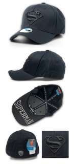 Baseball Cap Superman Flexfit/ Spandex Hat/ Black AC101  