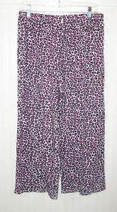 Faded Glory Pink Leopard Print Pajama Bottoms M NWOT  