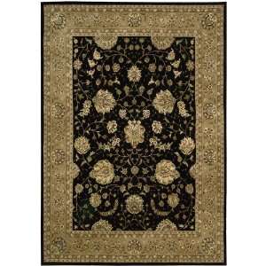  Nourison 2000 Black Traditional Persian 6 Round Rug (2214 