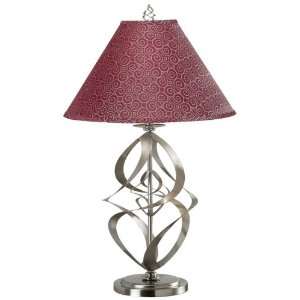  Kenroy Home Pirouette Brushed Steel Table Lamp: Home 