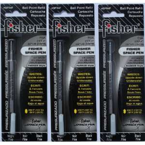  Fisher Space Pen SPR4F Black Ink Fine Point Refill   3 