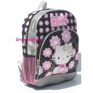 Sanrio Hello Kitty Large Backpack School Book Bag Black & Pink : Toys 
