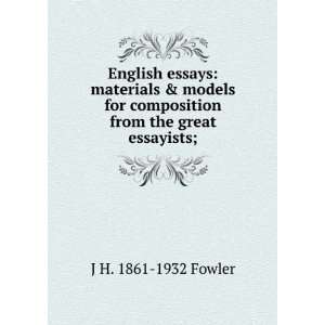  English essays materials & models for composition from 
