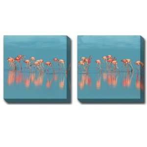 Canvas Art   Parade of Pink 2 piece, 48x24:  Home 