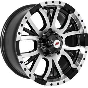 16x8 Sendel S13 6x139.7 6x5.5 +10mm Black Machined Wheels Rims Inch 16 