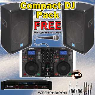DJ EQUIPMENT COMPACT DJ CD MIXER SPEAKER AMP PACK  