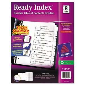  Avery   Ready Index Classic Tab Titles, Eight Tab, 1 8 