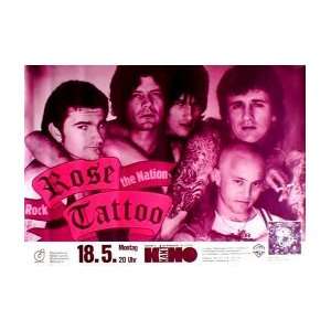 ROSE TATTOO Rock The Nation Tour   Berlin 18th May Music Poster 