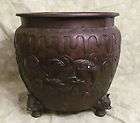 Antique Chinese ? Japanese ? Oriental Two Tone Bronze Planter or 