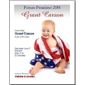  Future President Birth or Adoption Announcement 