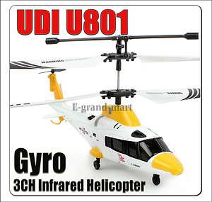 U801 Dolphin 3CH LED Mini Infrared RC Helicopter Gyro  