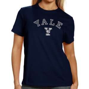   Navy Blue Arch Graphic Skinny T shirt (XX Large)