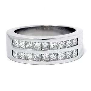    1.00CT Princess Cut Diamond White Gold Wedding Ring Jewelry