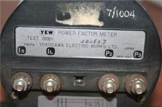 YOKOGAWA ELECTRIC YEW POWER FACTOR METER / TEST 2000V  
