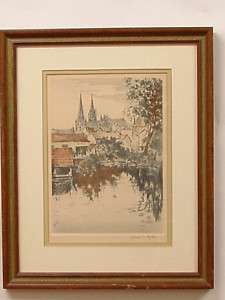 HENRI LE RICHE CHARTRES CATHEDRAL AND THE RIVER EURE PARIS FRANCE 