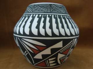 Native American Pottery Hand Painted Pot by Dee! Acoma Indian  