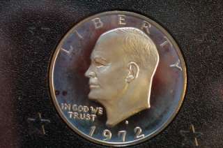 1972 S Proof DDO Brown Eisenhower Dollar GEM PF  