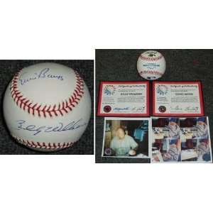  Ernie Banks & Billy Williams Dual Signed MLB Baseball 