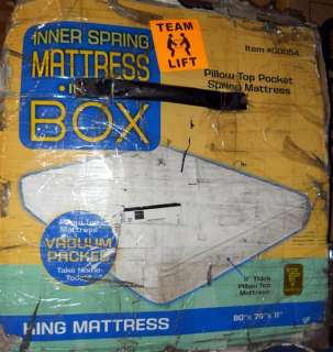 Textrade King Size Inner Spring Pillow Top Mattress in a Box 00054