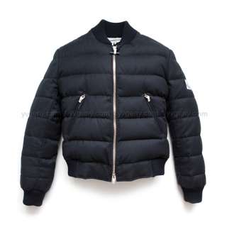 MONCLER GAMME BLEU by THOM BROWNE DOWN CASHMERE & WOOL SHORT BOMBER 