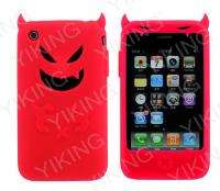 Devil Style Silicone Skin Back Case iPhone 3g 3GS Red  
