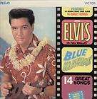 ELVIS PRESLEY blue hawaii LP 14 track silver on black label reissue 