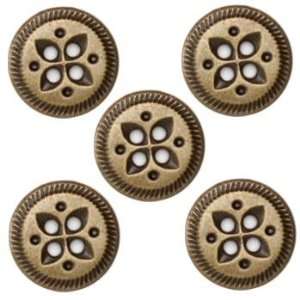  Fashion Button 5/8 Value Pack Leaves Antique Brass By 