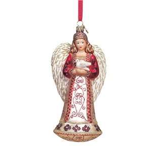  Barton Angel with Dove Blown Glass Christmas Ornament: Home & Kitchen