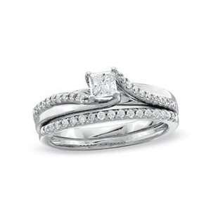   Bridal Set in 14K White Gold 1/3 CT. T.W. engagement rings Jewelry