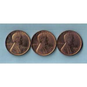  1937 PDS Lincoln Cent Set 