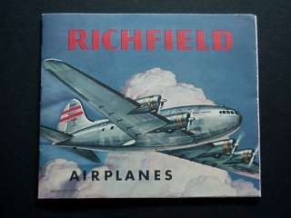 Richfield Oil Premium WWII Airplanes Book Insert Set EM  