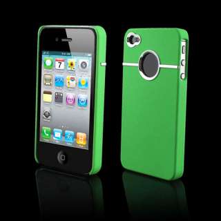 New DELUXE Hard Back Cover Case Skin With CHROME FOR Apple iPhone 4S 4 