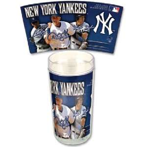  New York Yankees MLB 24 oz Tumbler (Set of 2): Sports 