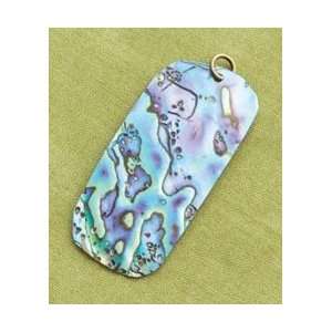  Making Memories Vintage Groove Pendant Abalone Rectangle 1 