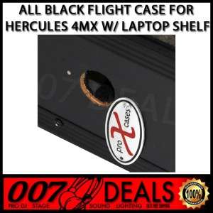 HERCULES 4MX NEW ProX BLACK FLIGHT DJ CASE FOR W SLIDING LAPTOP SHELF 