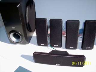 New, RCA 6 Pc Surround Sound Speaker system, Includes sub woofer 