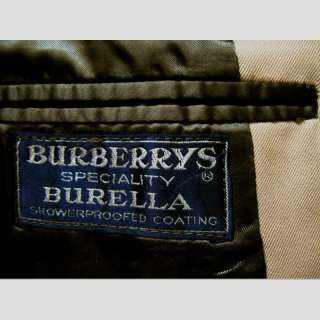 BURBERRY Mens British Tan Burella Wool Long Top Coat Rain 42 R 