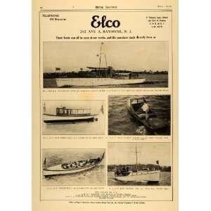  1913 Ad Elco Yacht Models Sale 202 Ave Bayonne NJ 