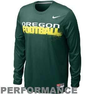 Nike Oregon Ducks Conference Legend Long Sleeve Performance T Shirt 