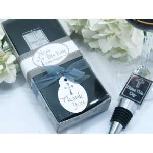 Bless This Day Wine Bottle Stopper in Gift Box  Kitchen 