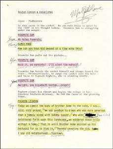 MEL BLANC   ANNOTATED SCRIPT SIGNED  