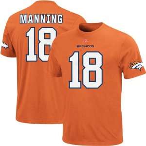NFL Peyton Manning Denver Broncos Eligible Receiver T Shirt   Orange 