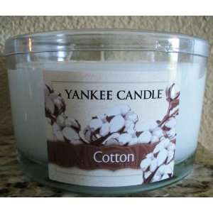  Yankee Candle 17 oz 3 Wick Jar Candle COTTON Retired Scent 