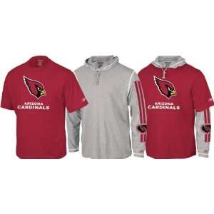 Arizona Cardinals  Red/Grey  Hoodie Tee Combo:  Sports 