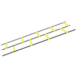  Adjustable Double Flat Rung Agility Ladders Black/Yellow 