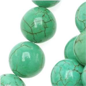  Green Chalk Turquoise Round Beads 8mm Stabilized /15 Inch 